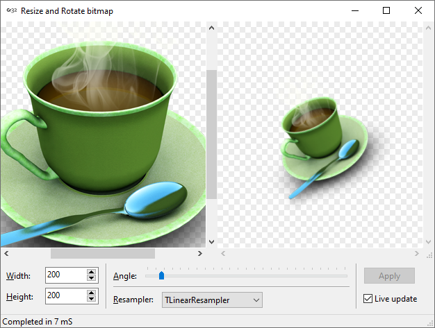Resize and Rotate